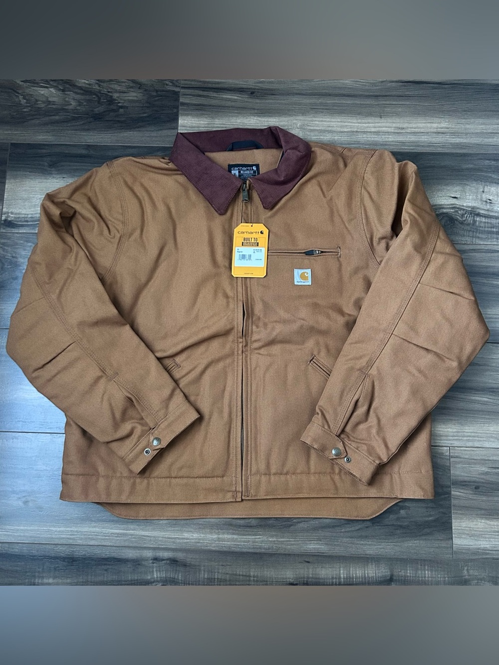 Carhartt Blanket Lined Detroit Jacket Men XL 103828-BRN Brown Relaxed Fit New